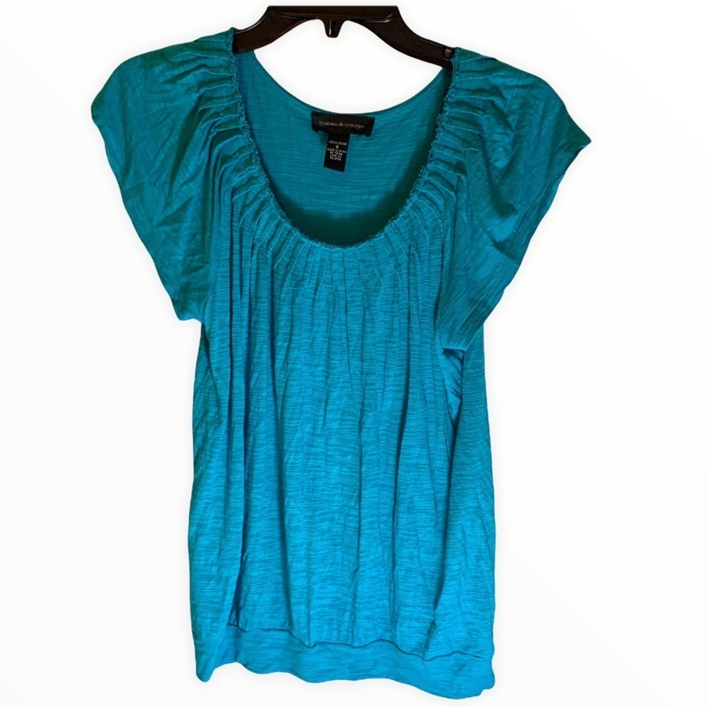 Cable & Gauge Turquoise Top Size S